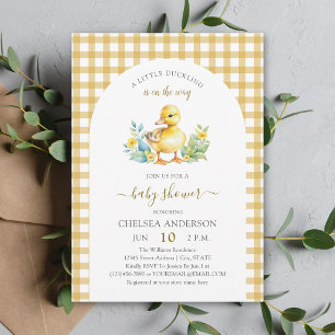 A Little Duckling is On The Way Duck Baby Shower Invitation
