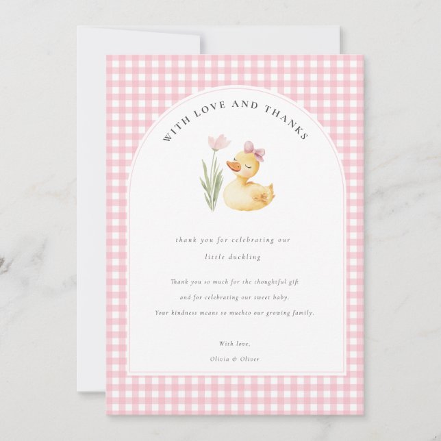 A Little Duckling Is on the Way Duck Baby Shower Invitation (Front)