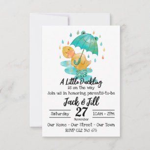 A Little Duckling is on the Way Invitation