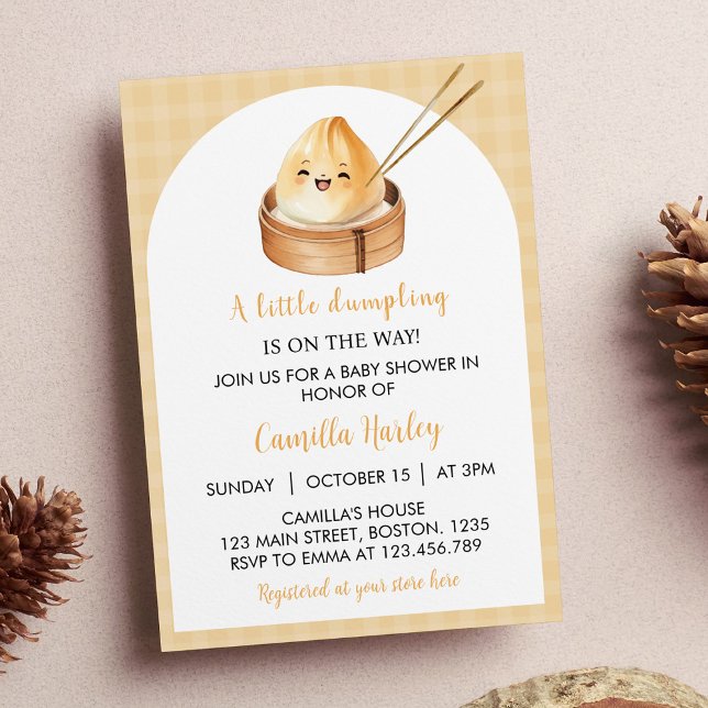A Little Dumpling Baby Shower Invitation (Creator Uploaded)