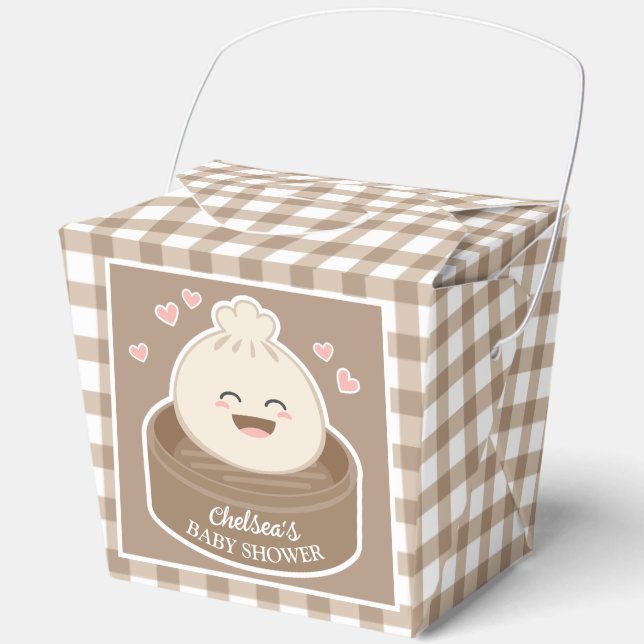 A Little Dumpling is On The Way Baby Shower Favour Box (Front)