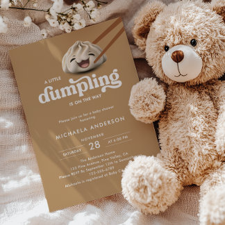 A Little Dumpling Is On The Way Baby Shower Invitation