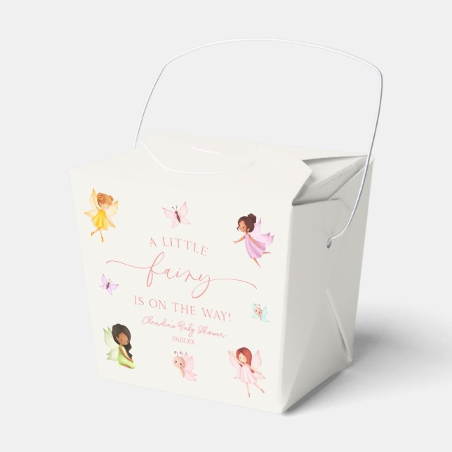 A Little Fairy Is On The Way! Baby Shower Favour Box (Front Side)