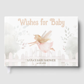 A Little Fairy is on the way Baby Shower Guest Book