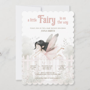 "A Little Fairy is on the Way" Baby Shower Invitation