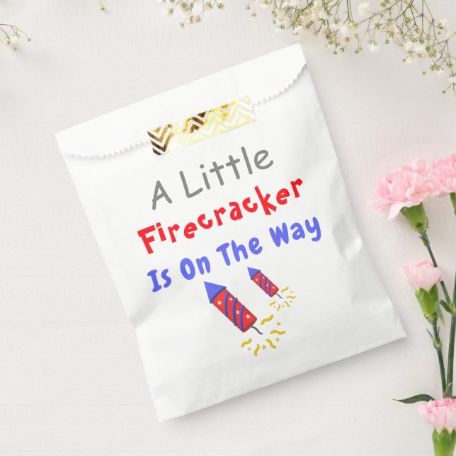 A Little Firecracker Is On The Way Favour Bags (Sealed)
