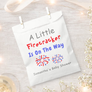 A Little Firecracker Is On The Way Favour Bags