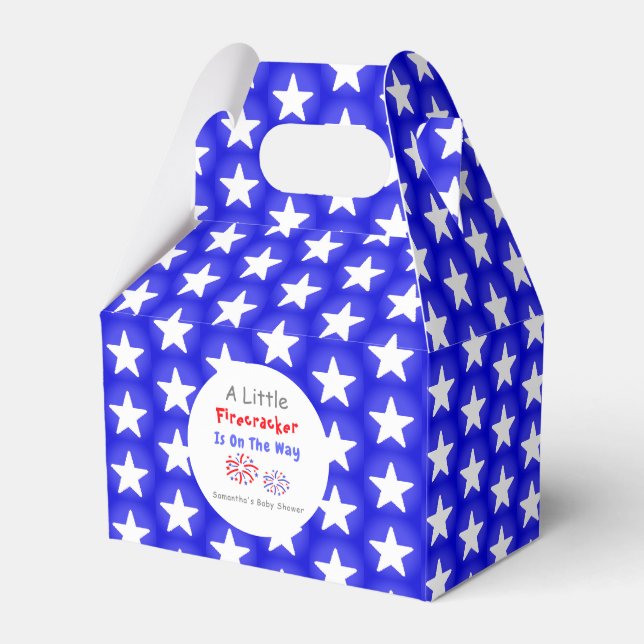 A Little Firecracker Is On The Way Favour Box (Front Side)