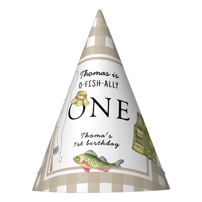 A little Fisherman Birthday Party Hat (Front)