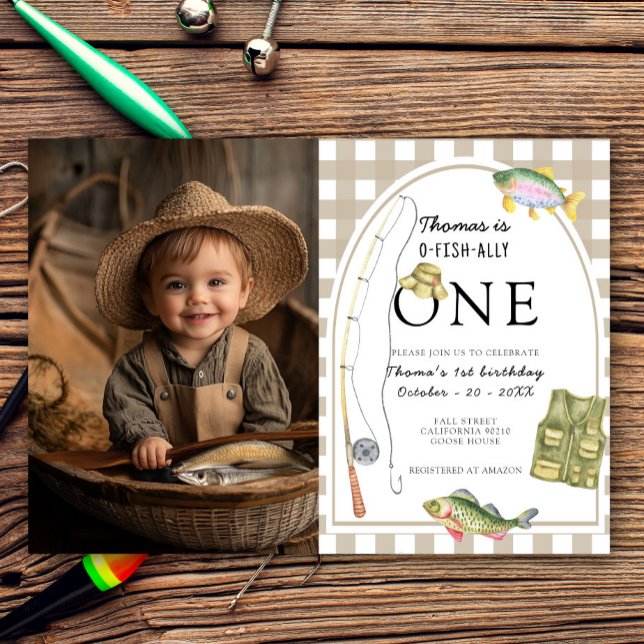 A little Fisherman Birthday Party Invitation (Creator Uploaded)