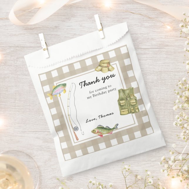 A little Fisherman Birthday Thank you Favour Bags (Clipped)