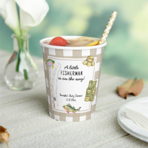 A little fisherman is on the way Baby Shower Paper Cups