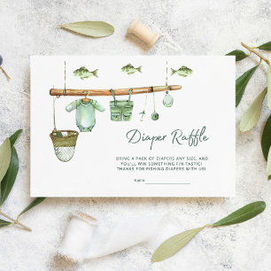 A Little Fisherman Is Reeling In Joy Diaper Raffle Enclosure Card