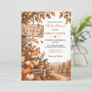 A Little Fox to Fall For Baby Shower Invitation