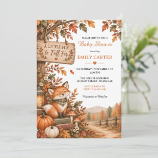 A Little Fox to Fall For Baby Shower Invitation