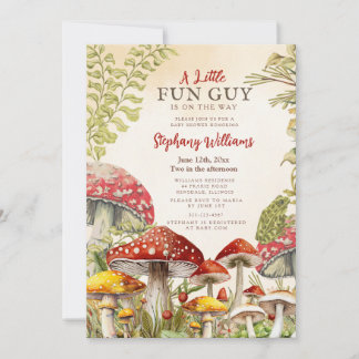 A Little Fun Guy Baby Shower Invitation | Woodland