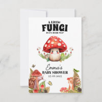 a Little Fungi Mushroom Butterfly Moth Baby Shower