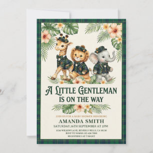 A little Gentleman Tropical Baby Shower Invitation
