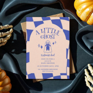A Little ghost retro halloween baby shower  Invitation