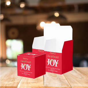 A Little Gift For You Cute Red Merry Christmas Favour Box