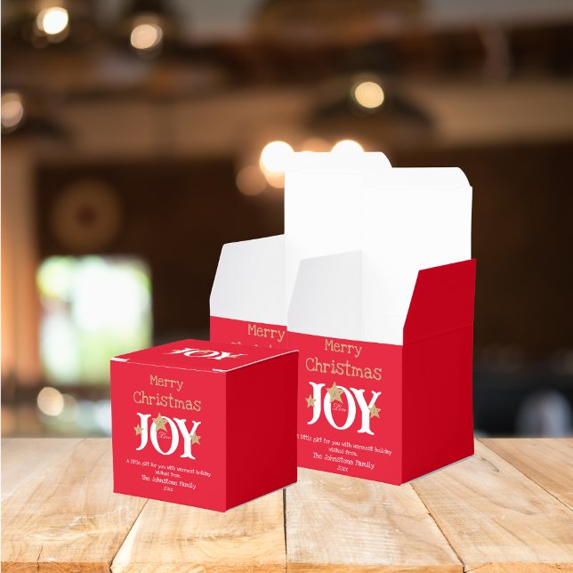 A Little Gift For You Cute Red Merry Christmas Favour Box (Give a little joy this holiday season. These are some of the cutest we've ever seen.)
