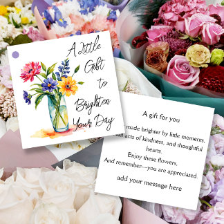 A Little Gift to Brighten Your Day | Floral Gift E Favour Tags