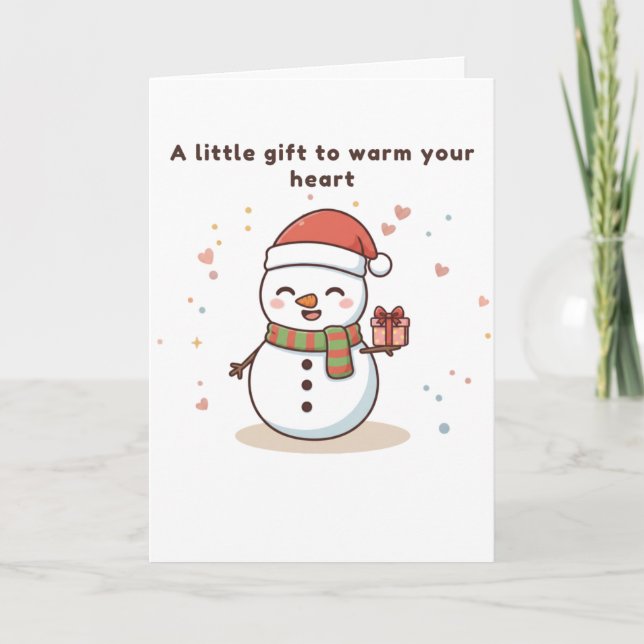 A Little Gift to Warm Your Heart Cute Card (Front)