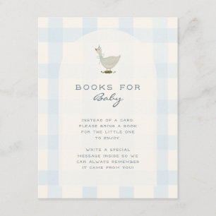 A Little Goose Boy Baby Shower Books for Baby Enclosure Card