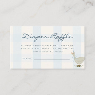 A Little Goose Boy Baby Shower Diaper Raffle Enclosure Card