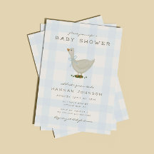 A Little Goose Boy Baby Shower Invitation