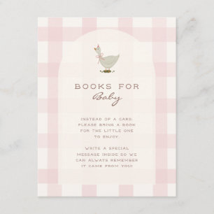 A Little Goose Girl Baby Shower Books for Baby Enclosure Card