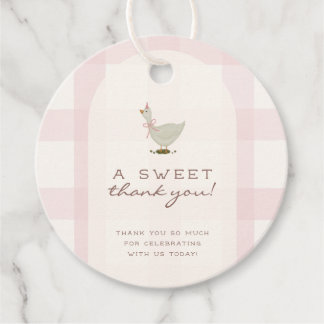 A Little Goose Girl Baby Shower Favour Tags