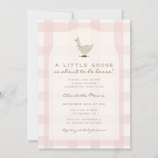 A Little Goose Girl Baby Shower Invitation