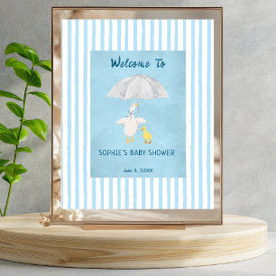 A Little Goose Is On The Way Baby Shower Welcome Poster