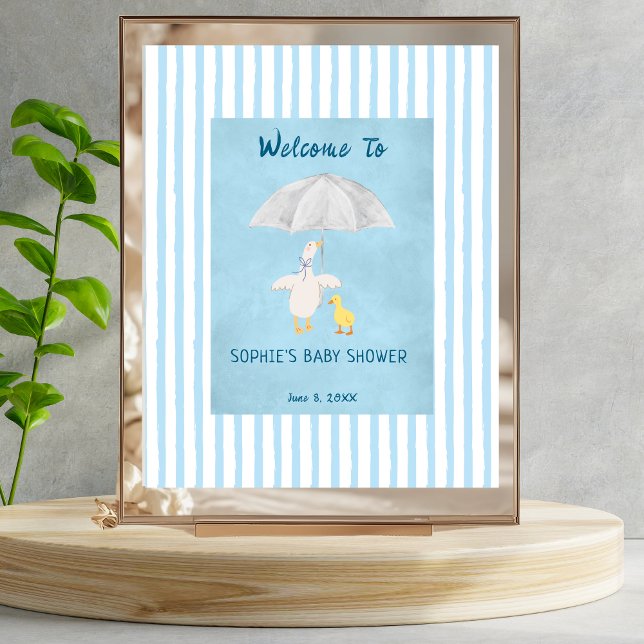 A Little Goose Is On The Way Baby Shower Welcome Poster (Creator Uploaded)
