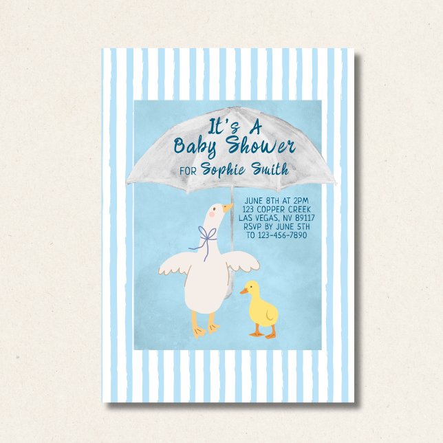 A Little Goose Is On The Way Storybook Baby Shower Invitation (Creator Uploaded)