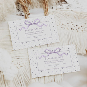 A Little Goose Purple Polkadot Baby Shower Enclosure Card
