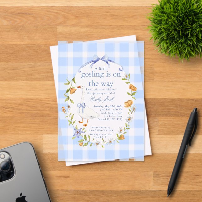 A little gosling blue acrylic invitations (Insitu (Invitation Card))