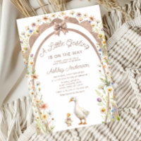 A Little Gosling Neutral Floral Baby Shower