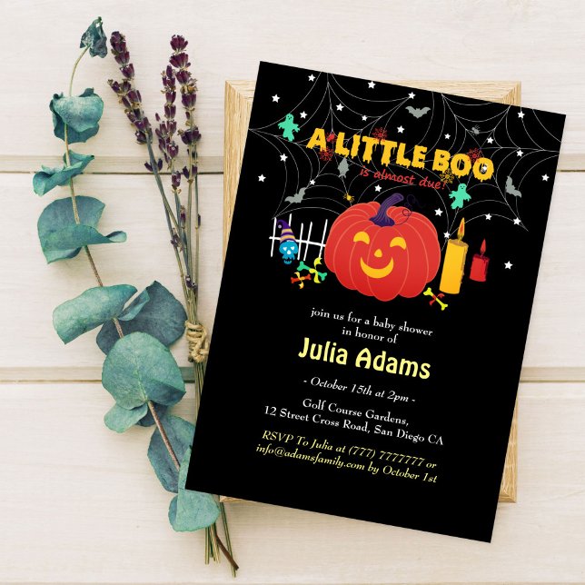 A little Halloween baby boo shower  Invitation (Creator Uploaded)
