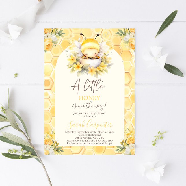 A Little Honey Baby Shower Invitation (Creator Uploaded)