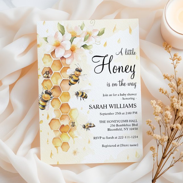 A Little Honey Bee Baby Shower Invitation (Creator Uploaded)