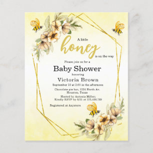 A little honey bee Baby Shower Invitation