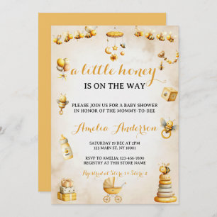 A Little Honey Bee Gender Neutral Baby Shower Invitation