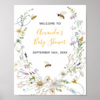 A Little Honey Bee Wildflower Baby Shower Welcome