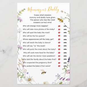 A Little Honey Bee Wildflower Mummy or Daddy