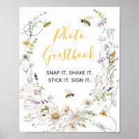 A Little Honey Bee Wildflower Photo Guestbook