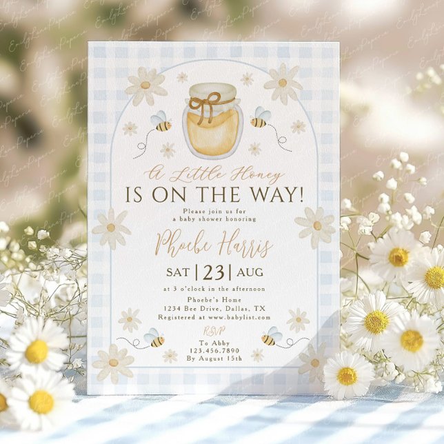 A Little Honey is on the Way Baby Shower  Invitation (Creator Uploaded)