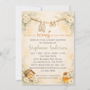 A Little Honey is on the Way Baby Shower Invitation