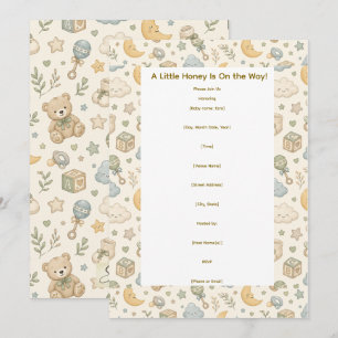 A Little Honey Is On The Way Baby Shower Invite